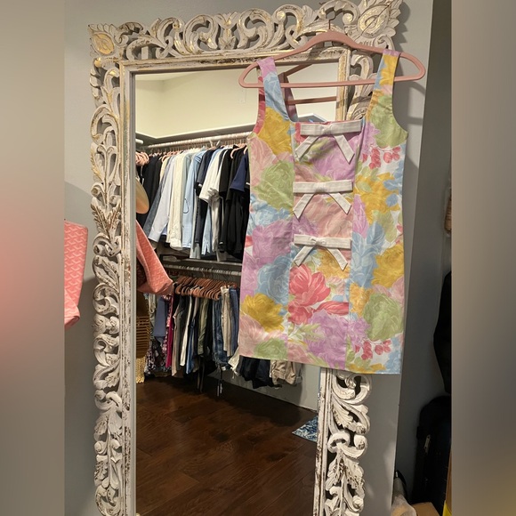 MESTIZA New York Tese Mini Dress in Watercolor Peony Garden - Picture 4 of 8